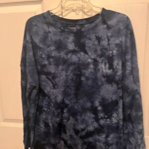 Time and Tru Blue Tie-Dye Jacket